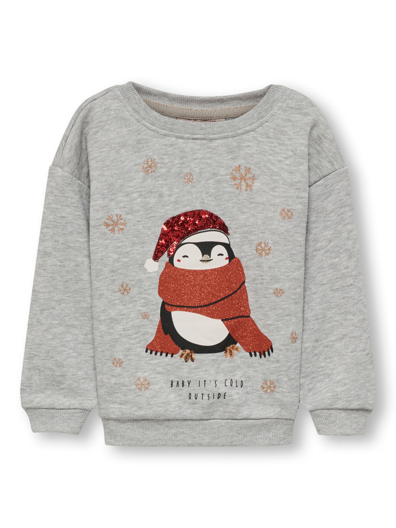 ONLY Mini christmas sweatshirt -Light Grey Melange - 15306815