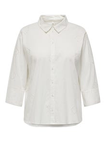 ONLY Camisas Corte regular Cuello de camisa -Cloud Dancer - 15306949