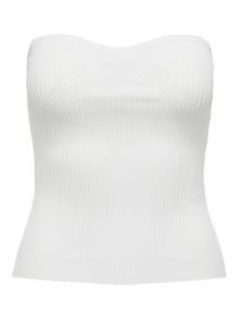 ONLY Sleeveless knitted top  -Cloud Dancer - 15306989