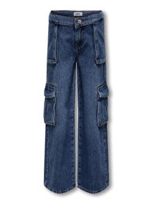 ONLY Wide leg fit Jeans -Dark Blue Denim - 15306998