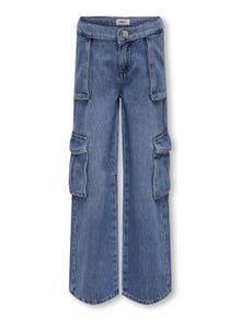 ONLY Jeans Wide Leg Fit -Light Blue Denim - 15306998