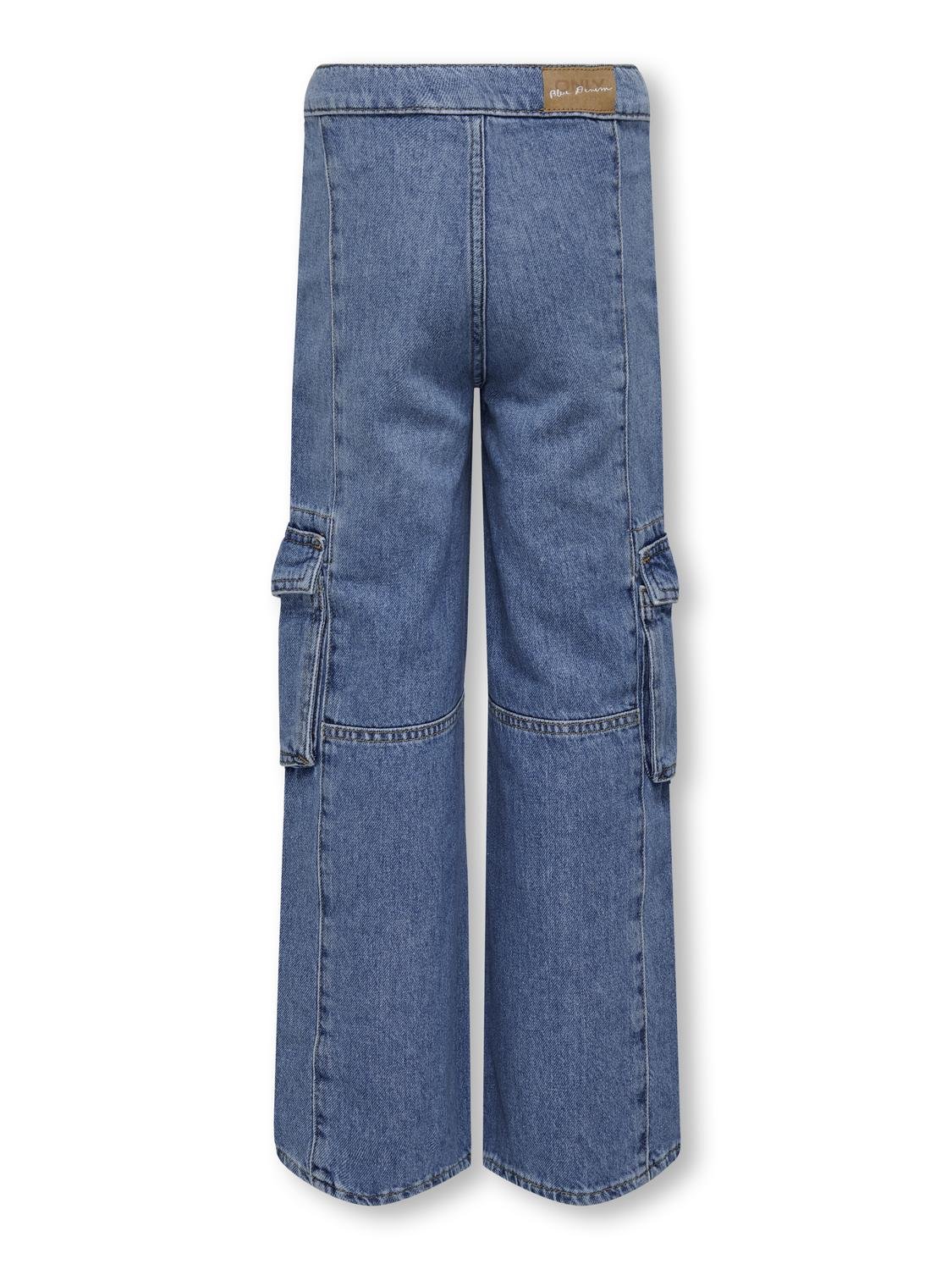 ONLY Jeans Wide Leg Fit -Light Blue Denim - 15306998