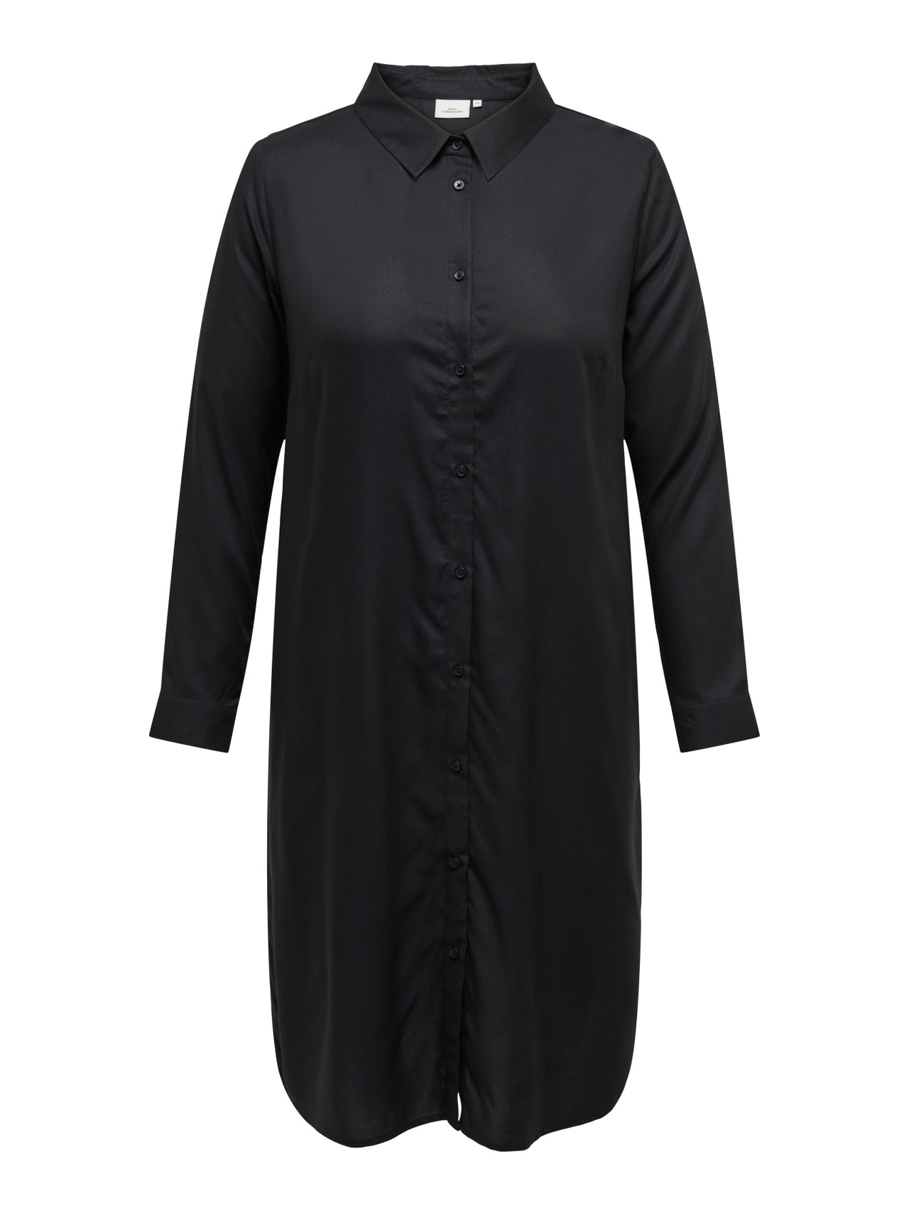 ONLY Regular Fit Shirt collar Long dress -Black - 15307107