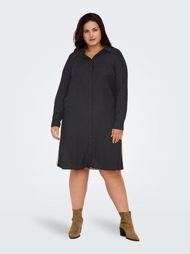 ONLY Regular fit Overhemd kraag Lange jurk - 15307107
