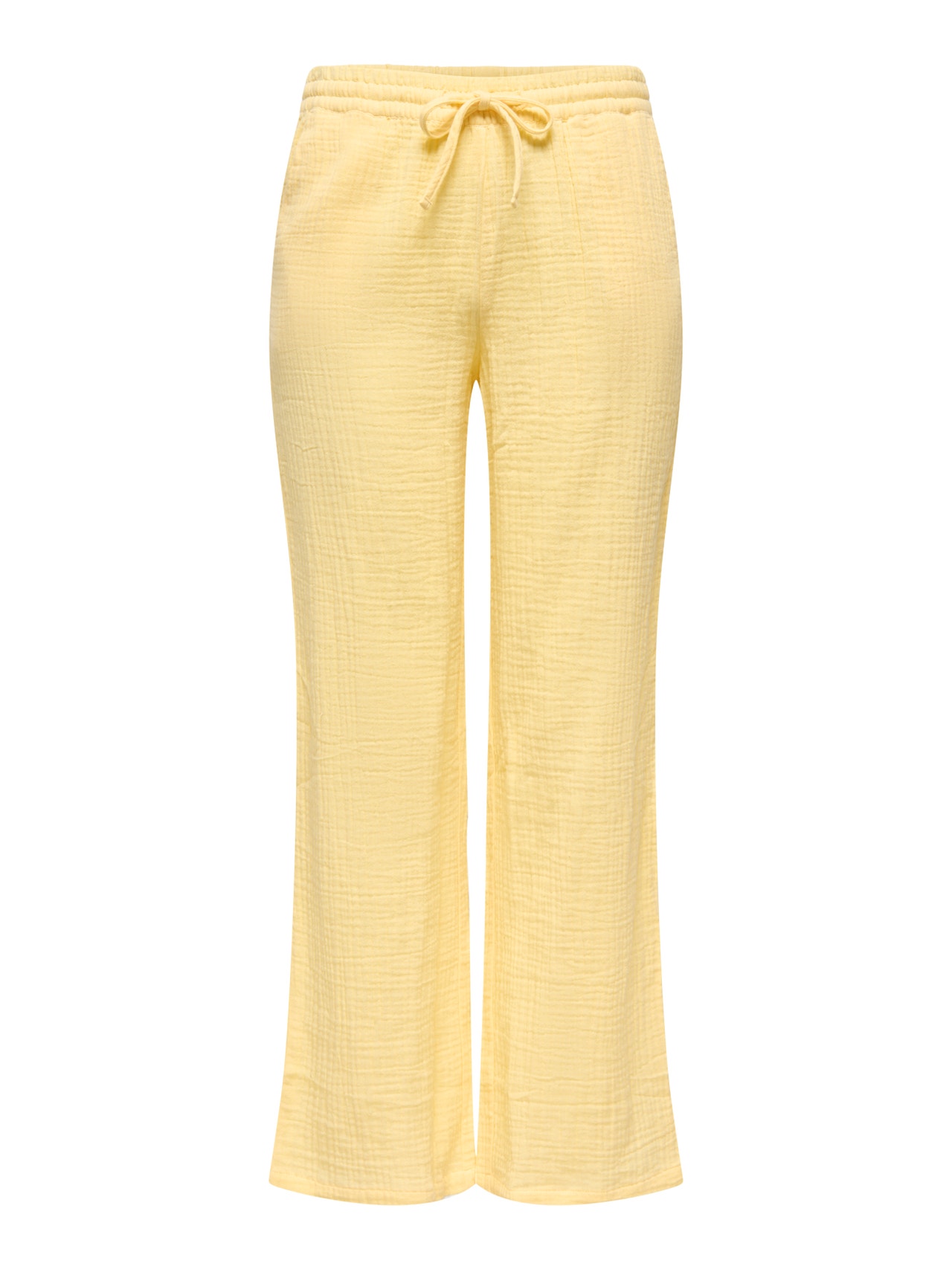 ONLY Široka noga stane Visoki struk Hlače za praćenje -Pale Banana - 15307150