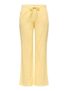 ONLY Široka noga stane Visoki struk Hlače za praćenje -Pale Banana - 15307150