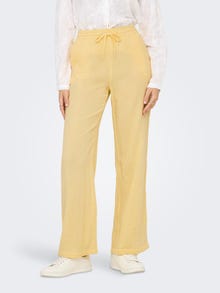 ONLY Široka noga stane Visoki struk Hlače za praćenje -Pale Banana - 15307150