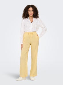 ONLY Široka noga stane Visoki struk Hlače za praćenje -Pale Banana - 15307150