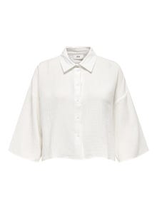 ONLY Camisas Corte regular Cuello de camisa Mangas anchas -Cloud Dancer - 15307159