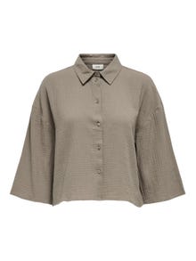 ONLY Regular Fit Shirt collar Wide sleeves Shirt -Brindle - 15307159