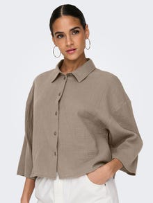 ONLY Regular Fit Shirt collar Wide sleeves Shirt -Brindle - 15307159