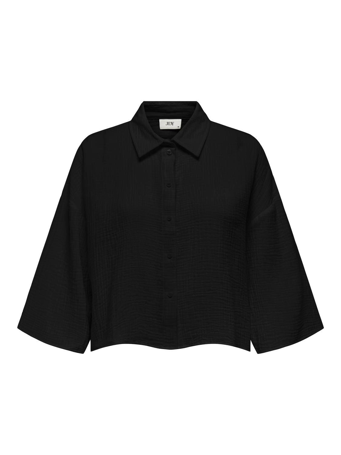 ONLY Regular Fit Skjortekrage Vide ermer Skjorte -Black - 15307159