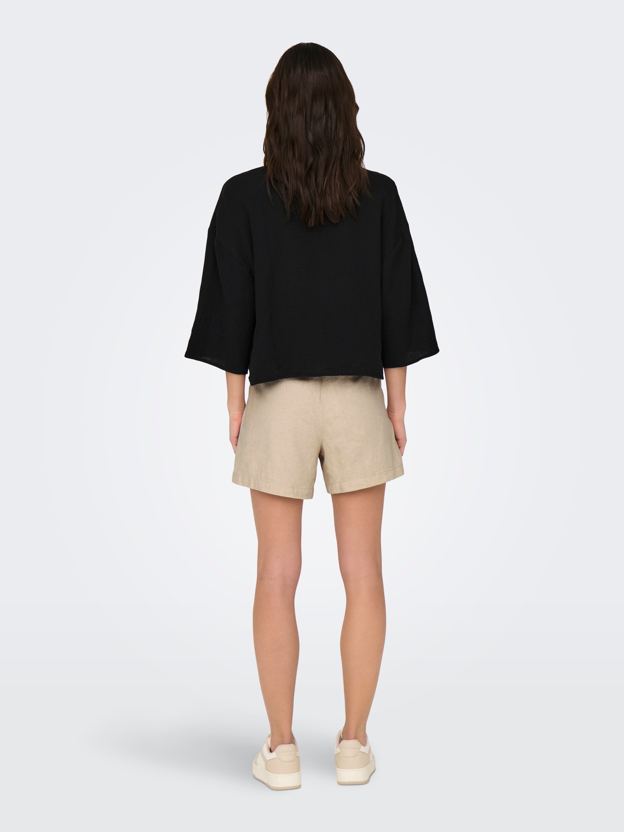 ONLY Regular Fit Skjortekrage Vide ermer Skjorte -Black - 15307159