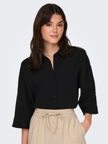 ONLY Camisas Corte regular Cuello de camisa Mangas anchas -Black - 15307159