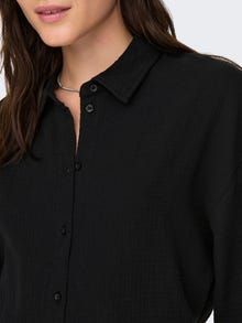 ONLY Camisas Corte regular Cuello de camisa Mangas anchas -Black - 15307159