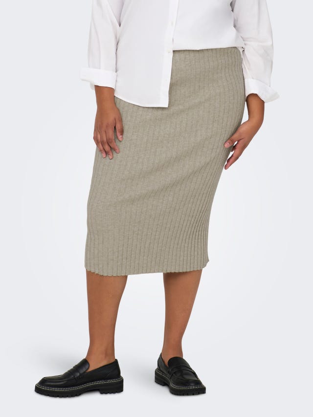 ONLY Curvy midi knit skirt - 15307371