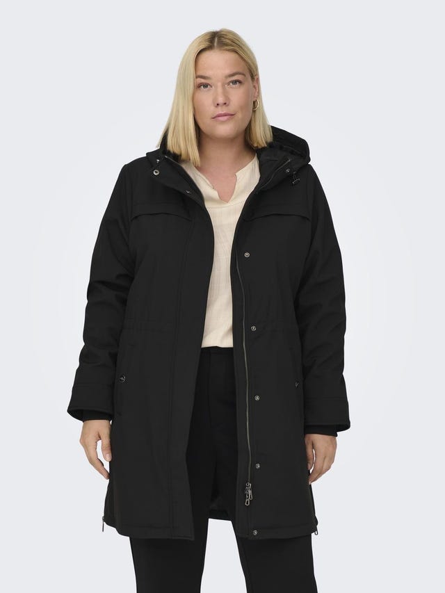 ONLY Hood Ribbed cuffs Coat - 15307382