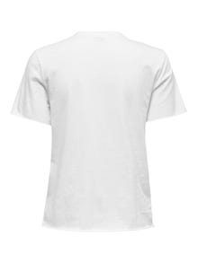 ONLY Normal geschnitten Rundhals T-Shirt -Cloud Dancer - 15307412