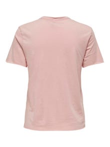 ONLY Normal geschnitten Rundhals T-Shirt -Silver Pink - 15307412