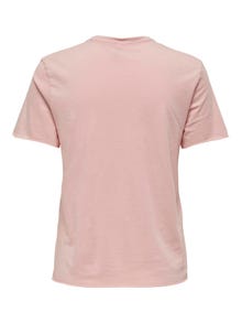 ONLY Regular Fit Round Neck T-Shirt -Silver Pink - 15307412