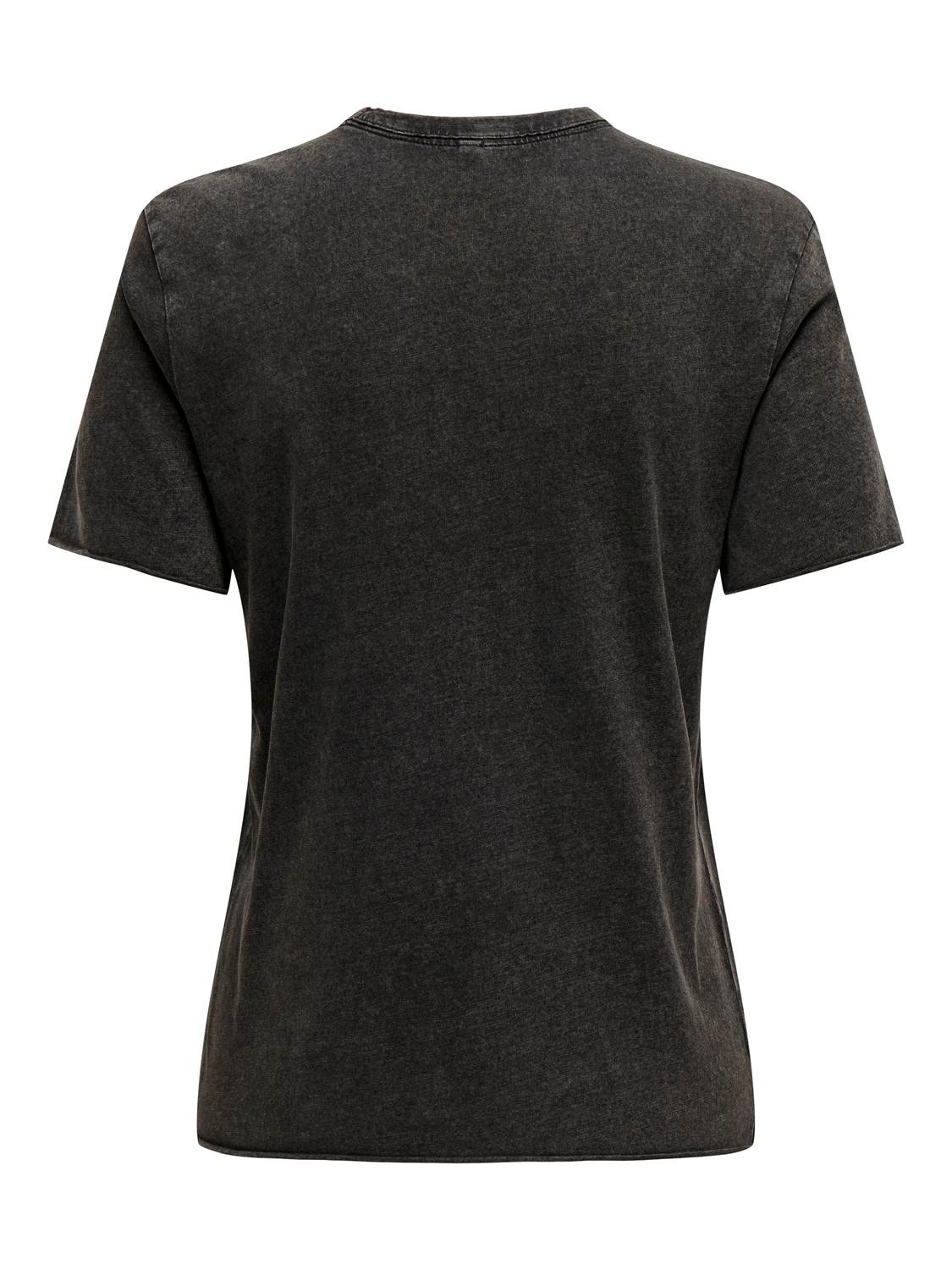 ONLY Regular Fit Round Neck T-Shirt -Black - 15307412