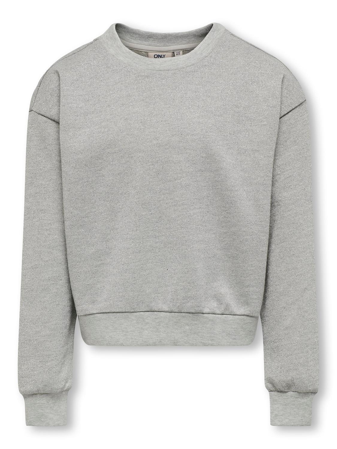ONLY O-hals sweatshirt -Light Grey Melange - 15307459