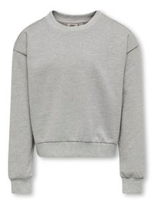 ONLY Sweat-shirts Regular Fit Col rond -Light Grey Melange - 15307459