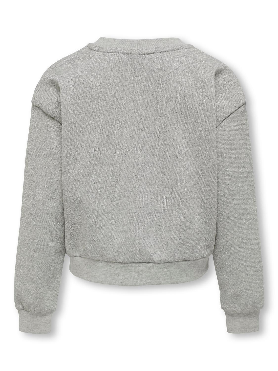 ONLY O-neck sweatshirt -Light Grey Melange - 15307459