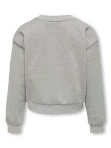 ONLY Sweat-shirts Regular Fit Col rond -Light Grey Melange - 15307459