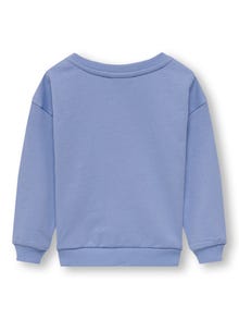 ONLY O-neck sweatshirt with print -Grapemist - 15307474