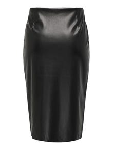 ONLY Mid waist Curve Short skirt -Black - 15307489