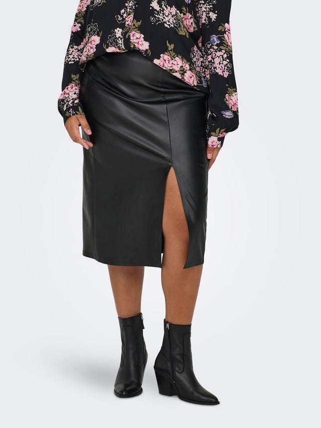 ONLY Curvy faux leather skirt - 15307489