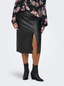 ONLY Curvy faux leather skirt -Black - 15307489