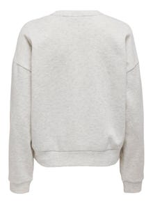 ONLY Normal geschnitten Rundhals Sweatshirt -Light Grey Melange - 15307607