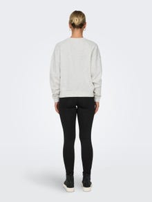 ONLY O-neck sweatshirt -Light Grey Melange - 15307607