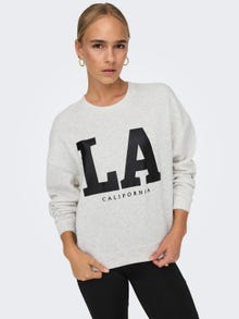 ONLY Regular fit O-hals Sweatshirt -Light Grey Melange - 15307607