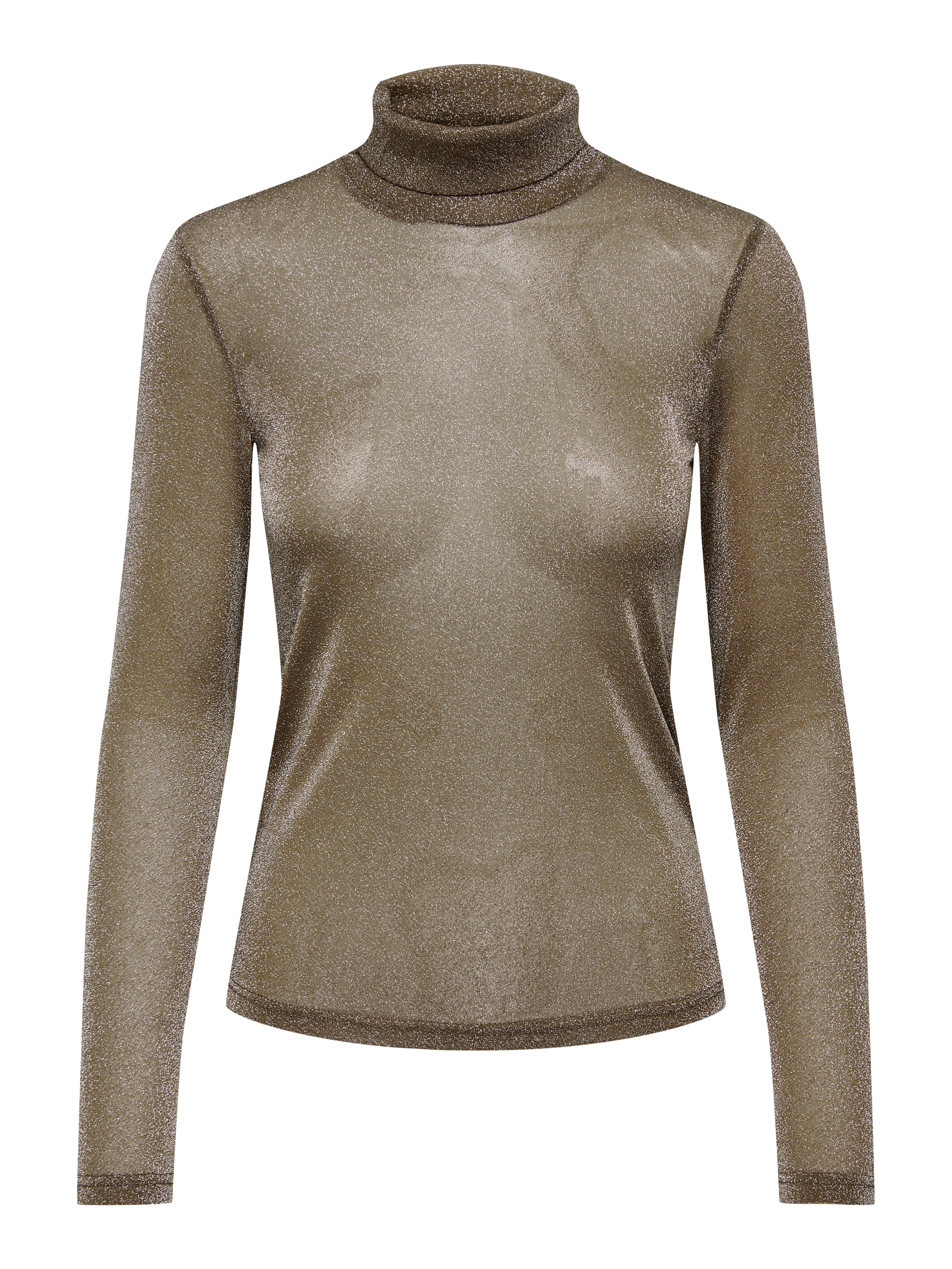 Glitter mesh top, Light Brown