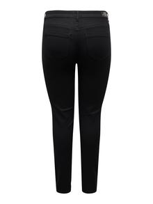 ONLY Skinny Fit Middels høy midje Jeans -Black Denim - 15307662
