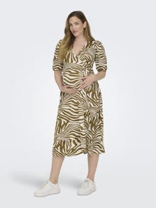 ONLY Mama midi wrap dress -Carafe - 15307716