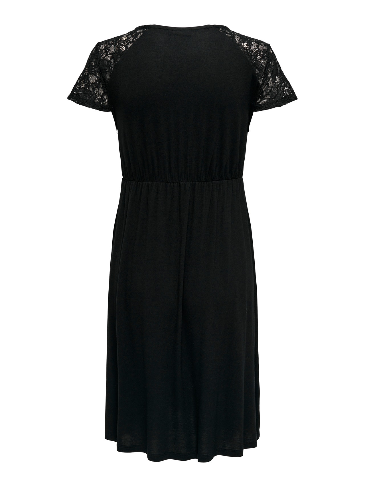 ONLY Normal geschnitten Rundhalsausschnitt Maternity Kurzes Kleid -Black - 15307724