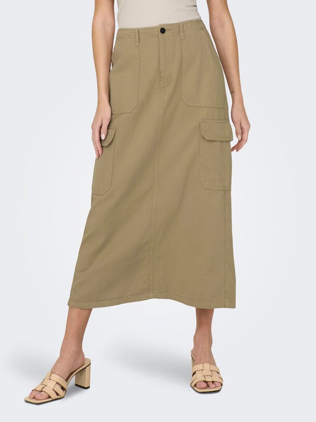 ONLY Mid waist Long skirt - 15307763