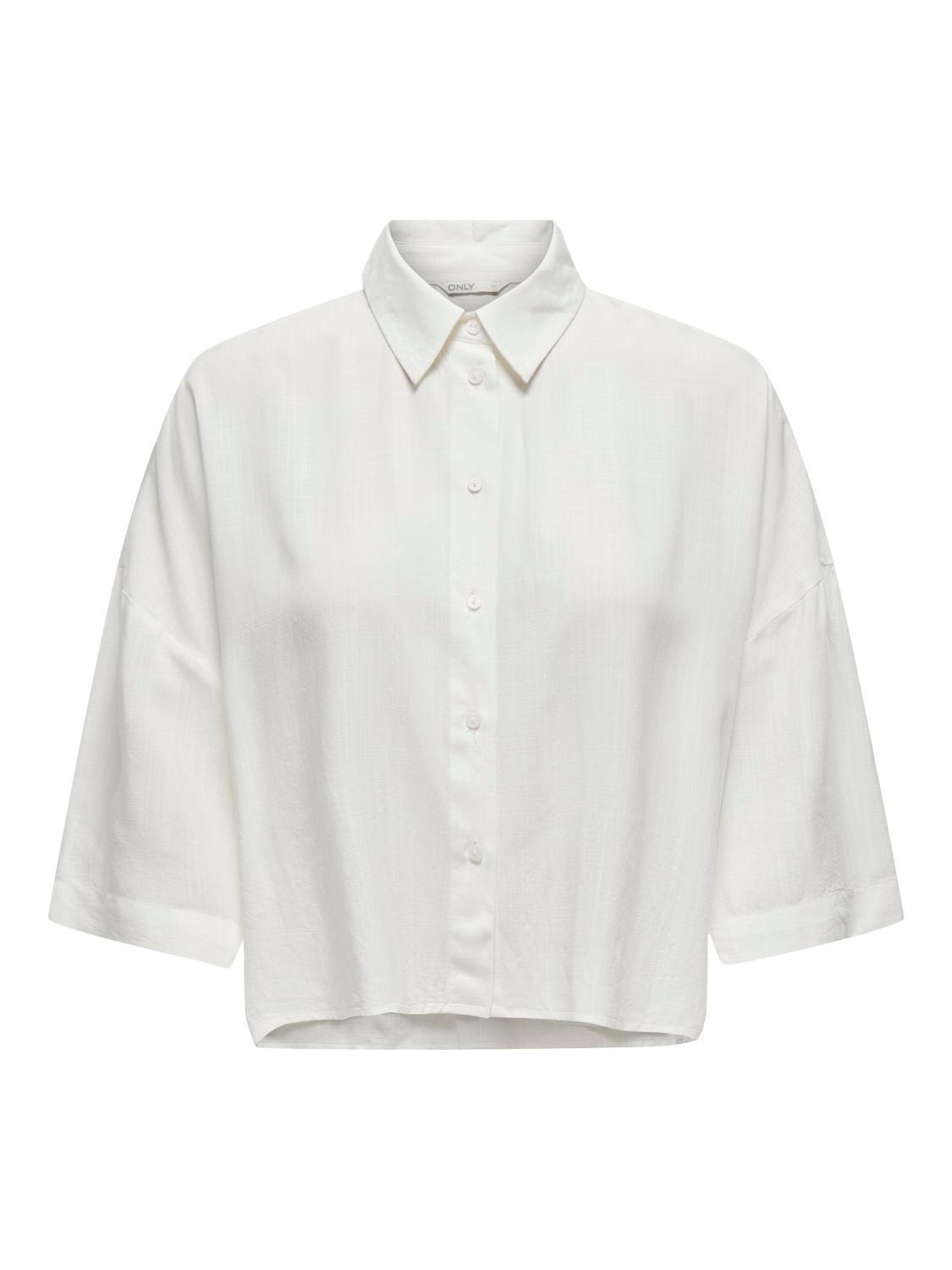 ONLY Regular Fit Shirt collar Dropped shoulders Shirt -Cloud Dancer - 15307870
