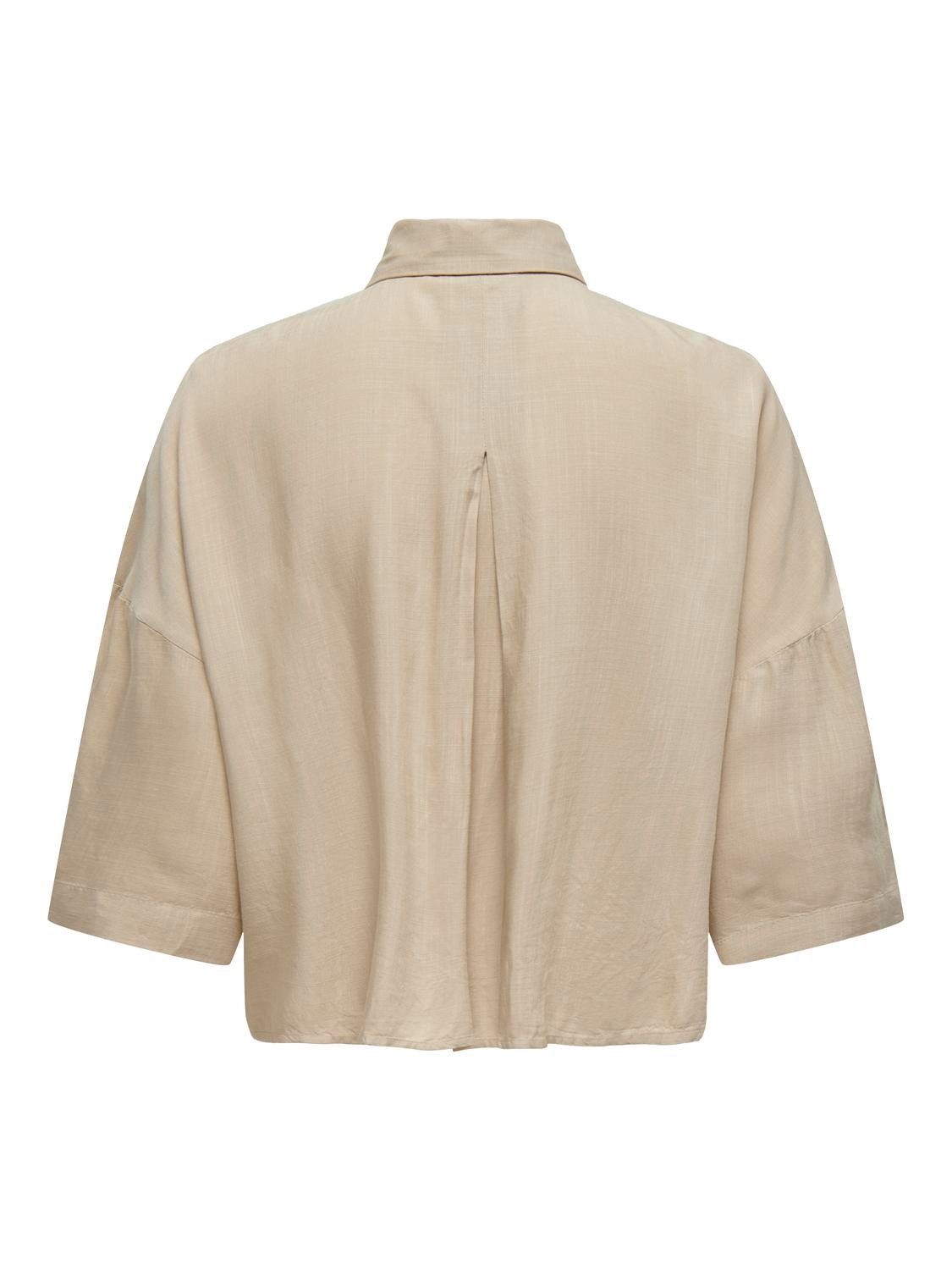 ONLY Regular Fit Skjortekrage Lave skuldre Skjorte -Humus - 15307870