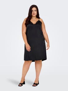 ONLY Regular Fit V-Neck Short dress -Black - 15307902