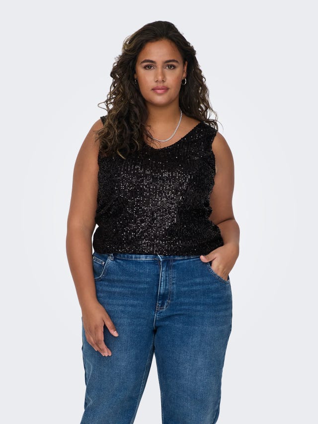 ONLY Curvy sequin top - 15308187