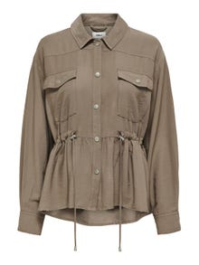 ONLY Short jacket with adjustable belt -Walnut - 15308615