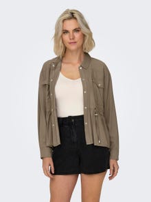ONLY Short jacket with adjustable belt -Walnut - 15308615