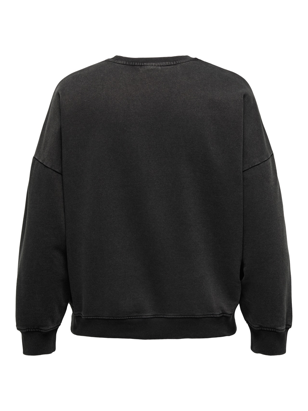 ONLY Curvy o-neck sweatshirt -Black - 15308669