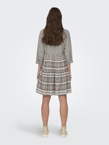ONLY Normal geschnitten V-Ausschnitt Kurzes Kleid -Driftwood - 15308686