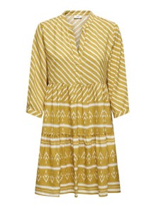 ONLY Mini kjole med v-hals -Tawny Olive - 15308686